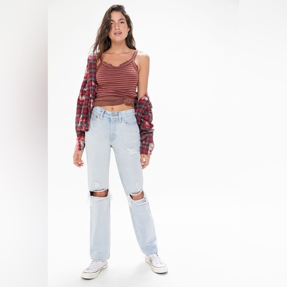 BDG Urban Outfitters bootcut Jeans light wash destroyed women’s size 27 - Picture 1 of 11